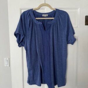 Blue Short Sleeve Top